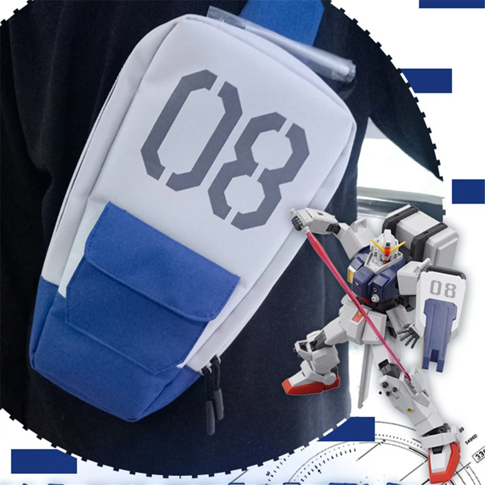 Anime GUNDAM MOBILE SUIT THE 08TH MS TEAM RX-79[G] Shield Cosplay Student School Waist Messenger Bags Arm Single Shoulder Bag