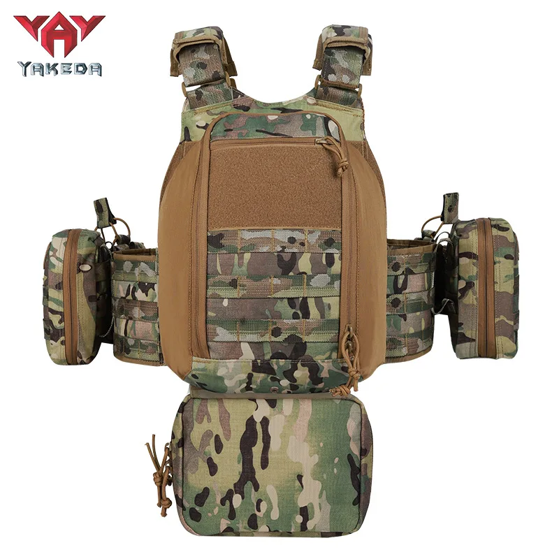 YAKEDA Tactical Vest Quick-release Outdoor Suit Supplies Training Vest Breathable Wear-resistant Multifunctional CS Hunting Vest