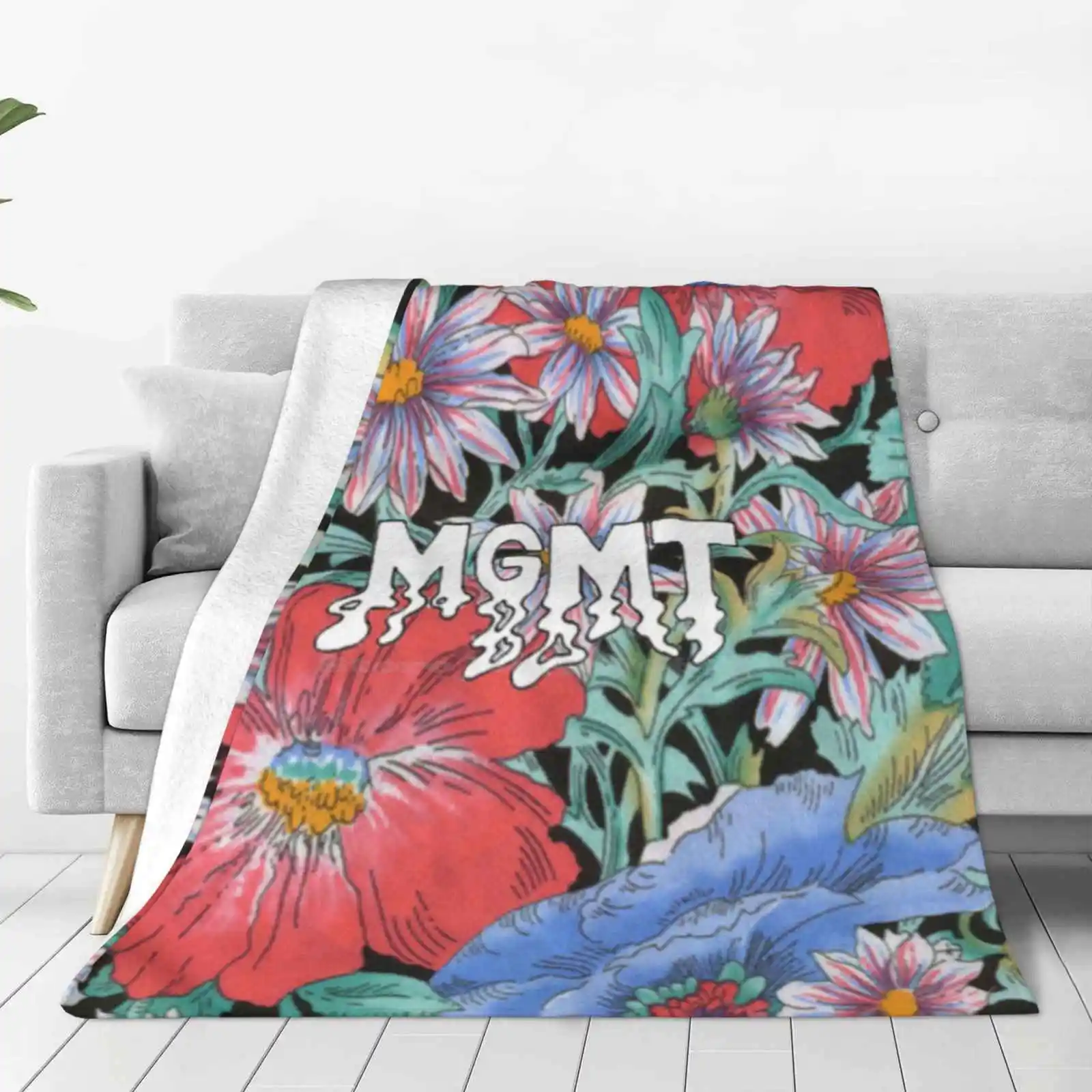 Mgmt Trend Style Funny Fashion Soft Throw Blanket Mgmt Electric Feel Tumblr Music Alternative Cool Hip Kids Flowers