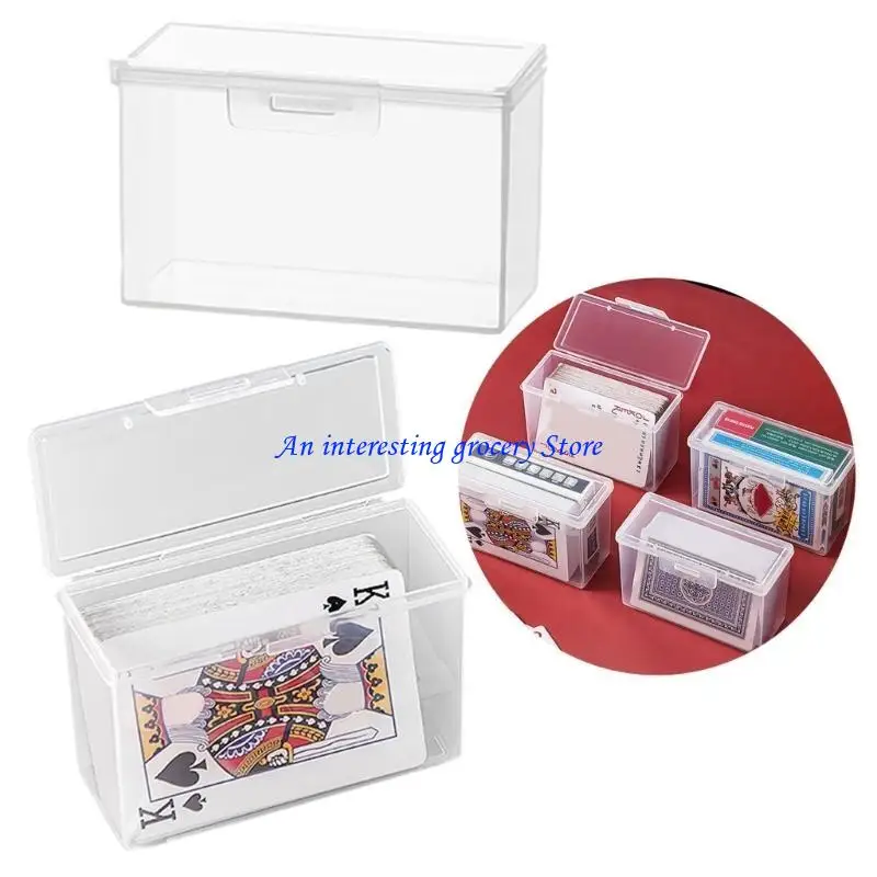 

652D 4Pack Plastic Box Card Holder Organizers for Visiting Card Container for Card Storage Screws, Hairpins Bead Holder