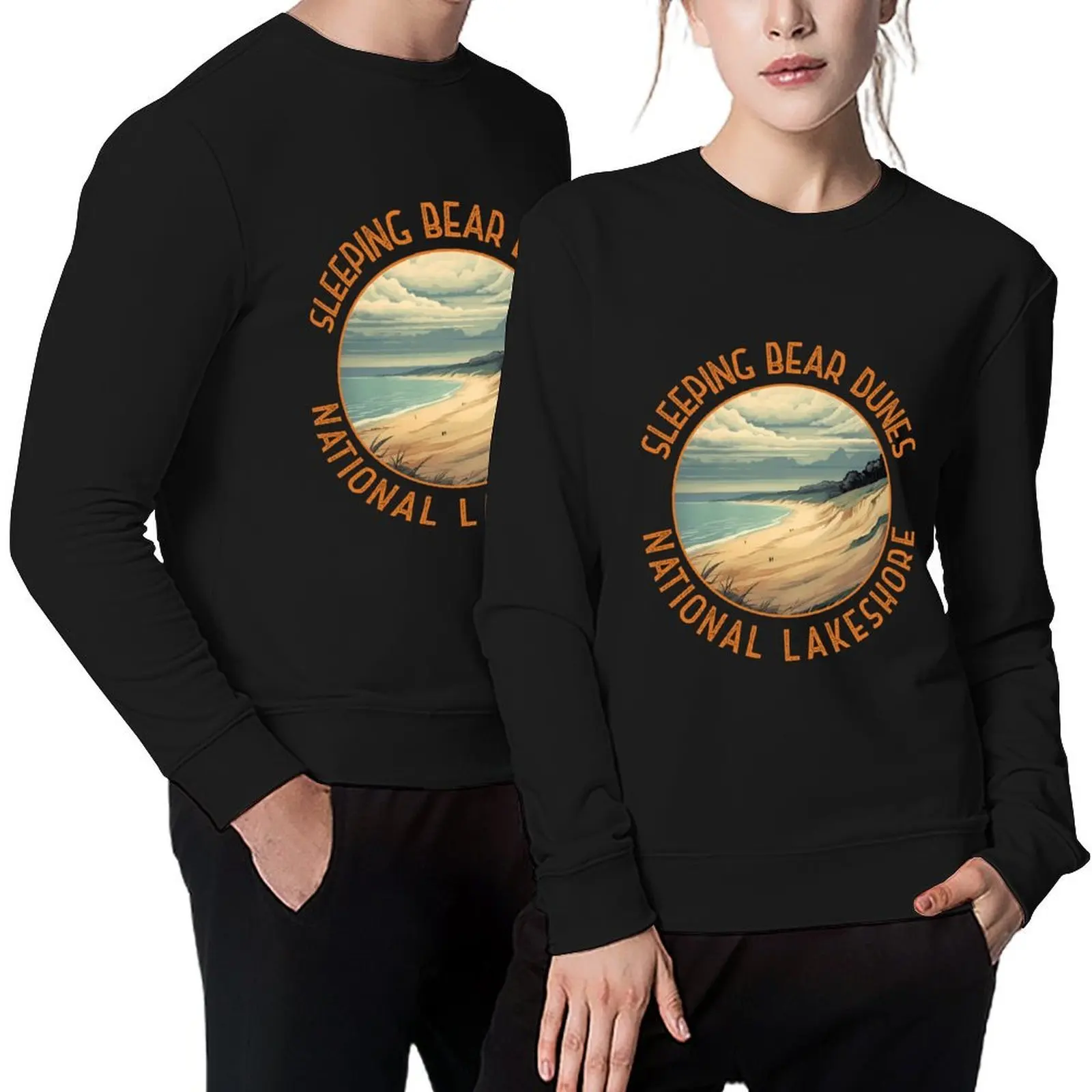 

Sleeping Bear Dunes National Lakeshore Distressed Circle Pullover men's clothes men's coat men's sweatshirt