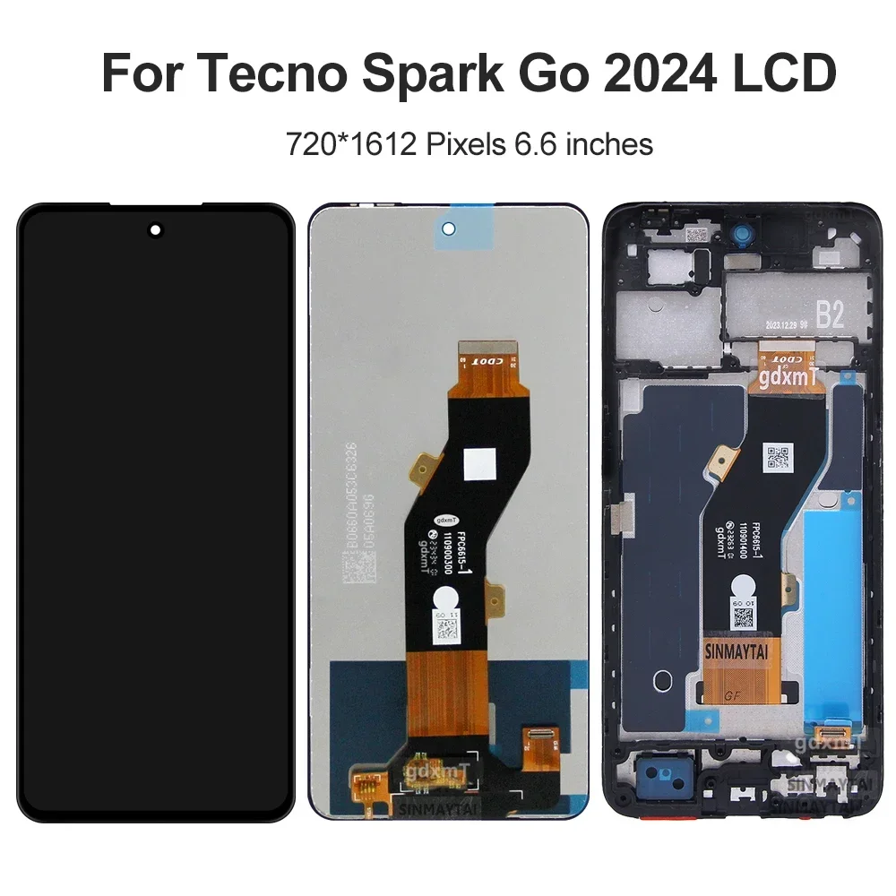 For Tecno Spark Go 2022 2023 For Tecno Spark Go 2024 KG5 BF7n BG6 LCD Display Touch Screen Digitizer Assembly Replacement