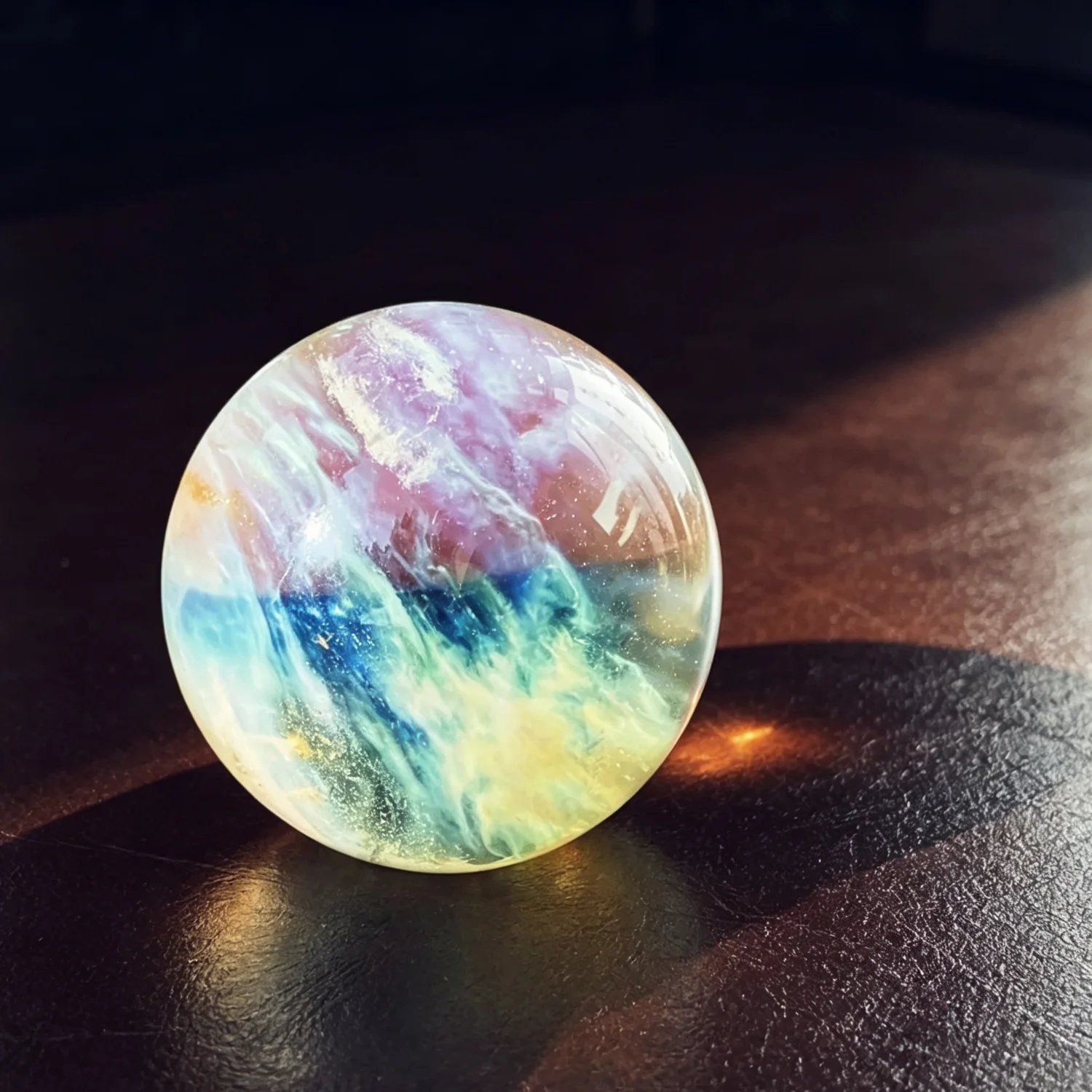 Smooth Polished Yellow Smelting Stone Sphere, Feng Shui Home Decoration, Reiki Spiritual Healing Gift