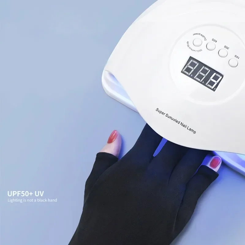 Guantes de protección UV para uñas, 2 piezas, lámpara Led a prueba de radiación, protección de manos, manicura, herramientas para uñas, secador de lámpara de luz UV