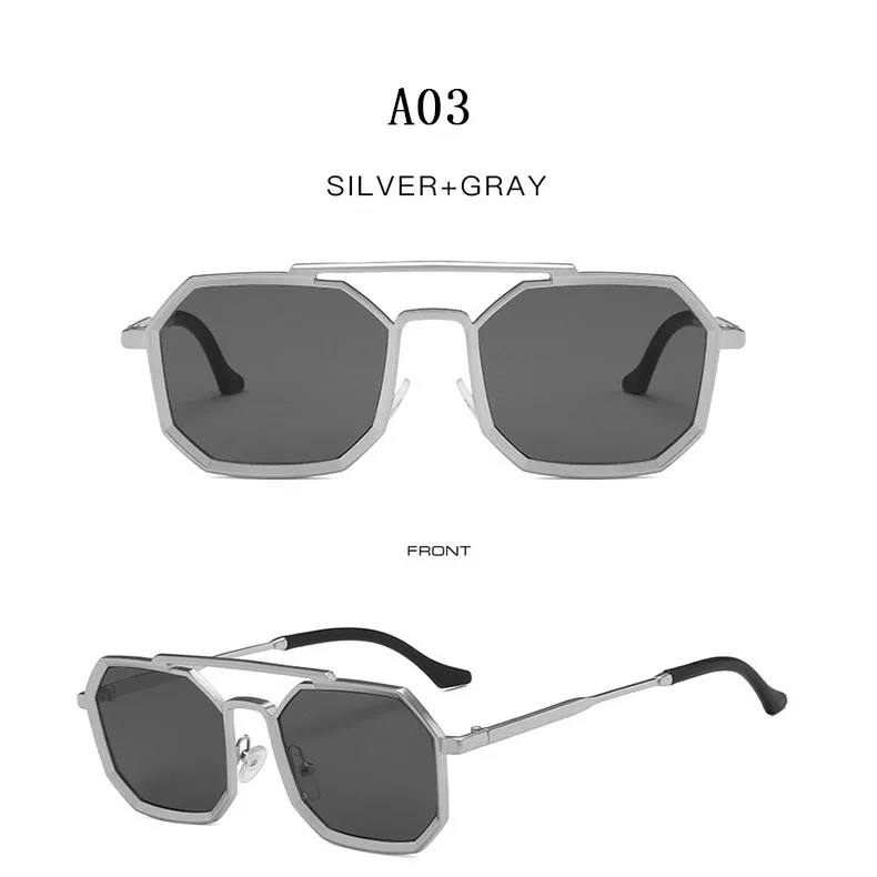 Metall Punk Quadrat Sonnenbrille Für Männer Luxe Vintage Steampunk Sonnenbrille Frauen Trendy Retro Mode Gläser Gafas De Sol Hombre – Detail 13