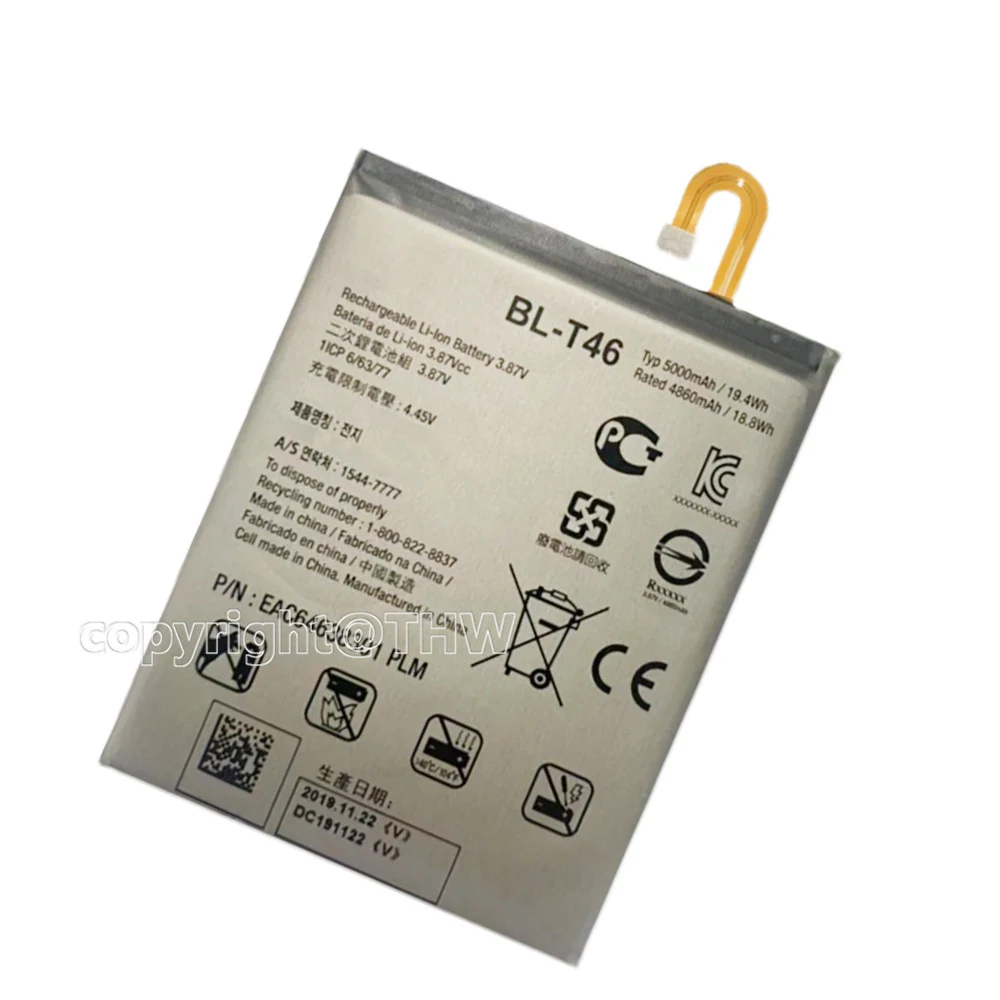 Original Replacement Battery BL-T46 5000mAh For LG V60 ThinQ 5G LMV600VM V600VM V600QM5 BL T46 Battery +Free Tools +Track code