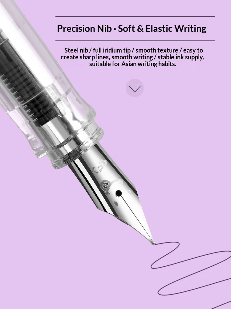 Pilot Kakuno Smiley Fountain Pen FKA-1SR Dual Ink Filling System Student Calligraphy Pens Posture-Correcting Japanese Stationery