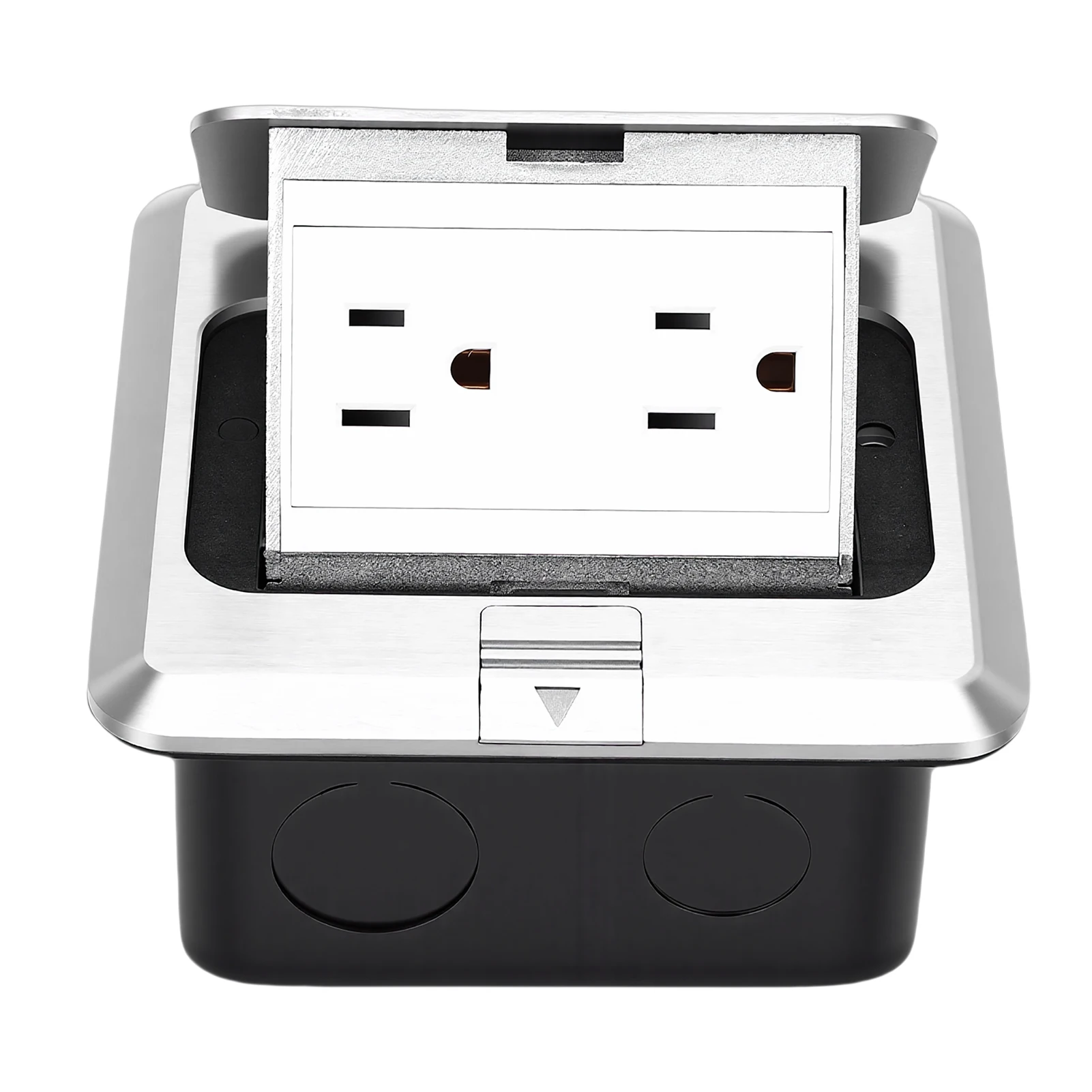 

Recessed Desktop Outlet Box Socket Connection Power Strip 15A Fast Charging for Office Table Floor Recessed Desktop Power Strip