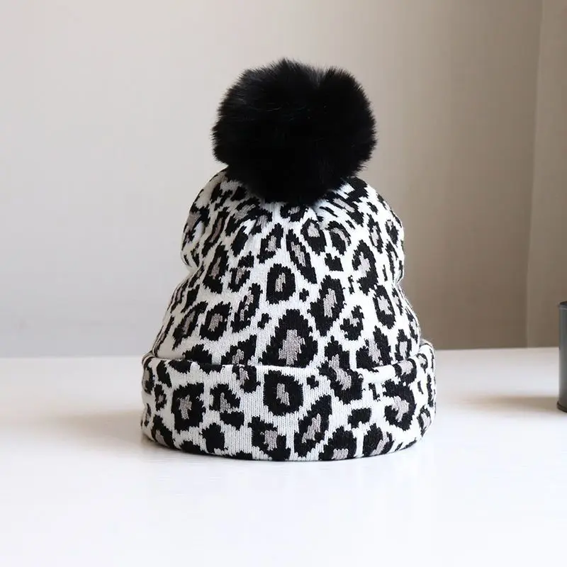 Girl Boy Hat Autumn Winter New 2024 Retro Baby Leopard Print Sweet Lovely Head Cap Casual Simple Fashion Sweet Korean Vintage