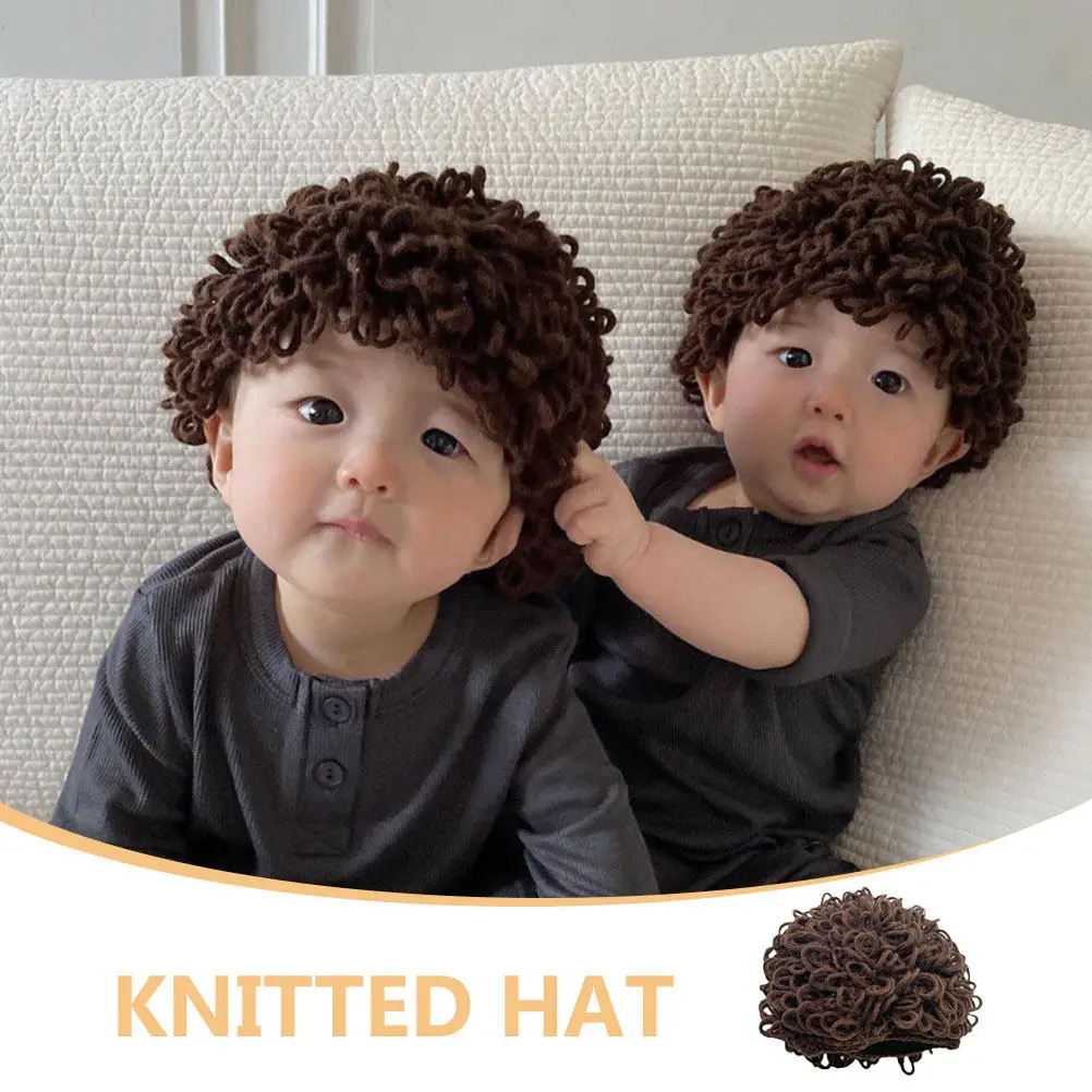 

Baby Knitted Hat Woolen Yarn Warm Winter Hat for Newborns Infants Toddlers Adorable Detail Playful Photo Prop Party