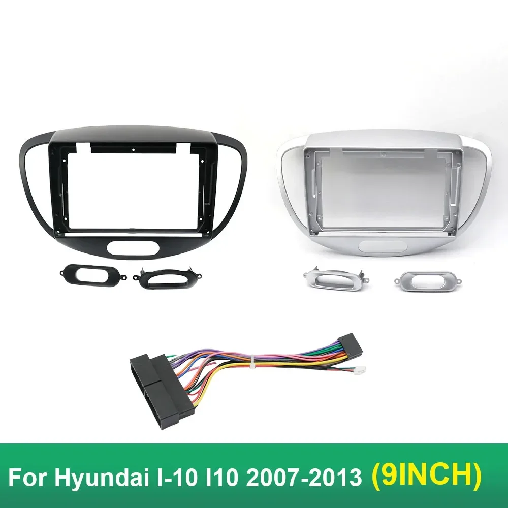 Car 2Din Audio Face Plate Fascia Frame For Hyundai I-10 I10 2007-2013 9