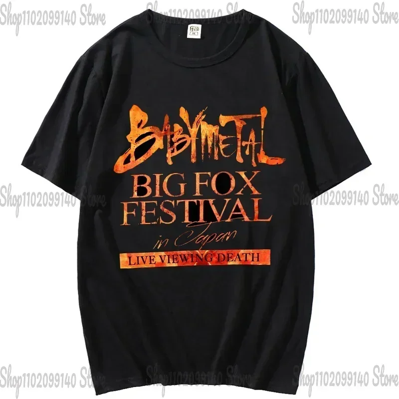 Camiseta BABYMETAL japonesa para hombres y mujeres, camiseta gráfica de ídolo de banda de Metal, Top informal de moda Harajuku de verano