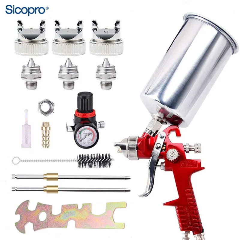 High atomization Airbrush Upper jug Furniture spraying Car primer Painting Spray gun paint Real lead pressure gun Fake gun Tools