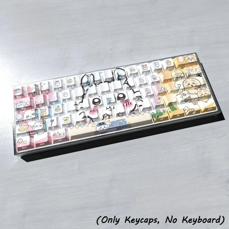 

Kawaii Chiikawa Keycap Cartoon Momonga Keycap Set for Mechanical Keyboard OEM Side-Engraved Transparent PBT Sublimation Printing