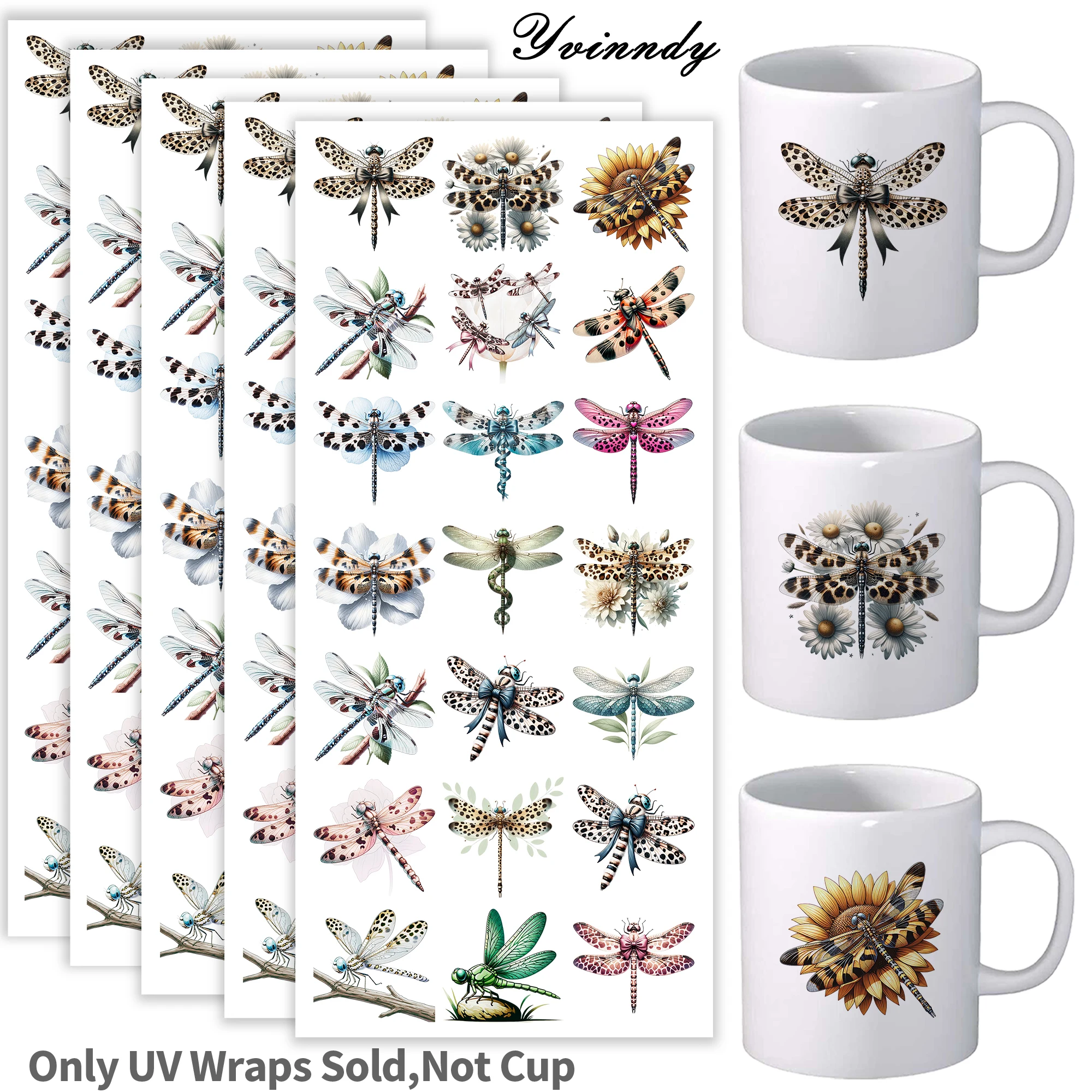 

105Pcs/Set Watercolor Butterfly Collage UV DTF Transfer Sticker DIY Craft Kits with Crystal Label 16oz Glass Jars Wrap Stickers