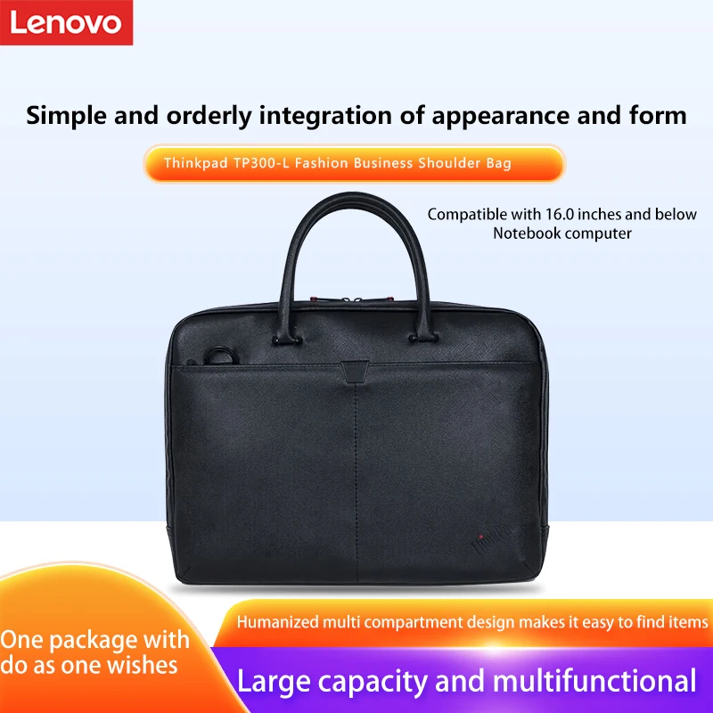 Laptop Bag ThinkPad Tp300-L Shoulder Bag Leather 16.0inch Following Black Supports Savior Y9000/R9000