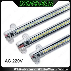 LED Rigid Light Strip High Brightness AC 220V 30cm/40cm SMD LED Fluorescent Floodlight Tube Bar Industries Showcase Display Lamp