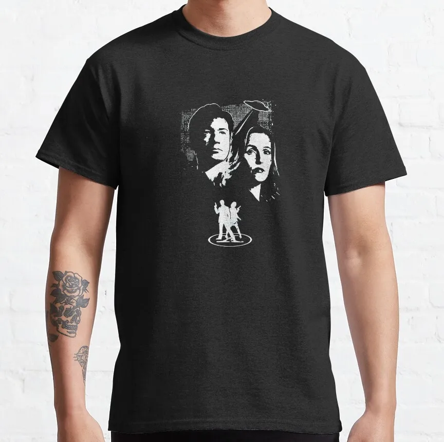 

The X-Files The truth is out there I want to believe Mulder and Scully ufo space alien printed t shirt plus size clothing