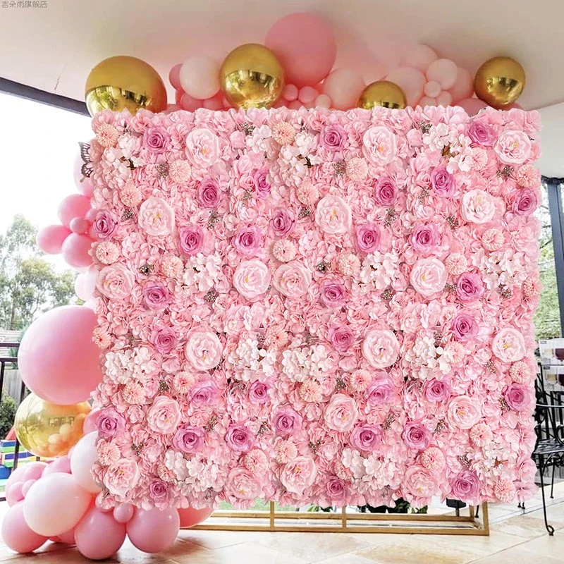 

Wedding Artificial Flower Wall Panel Anniversary Valentine's Day Decoration Birthday Graduation Party Christmas Home Decoration