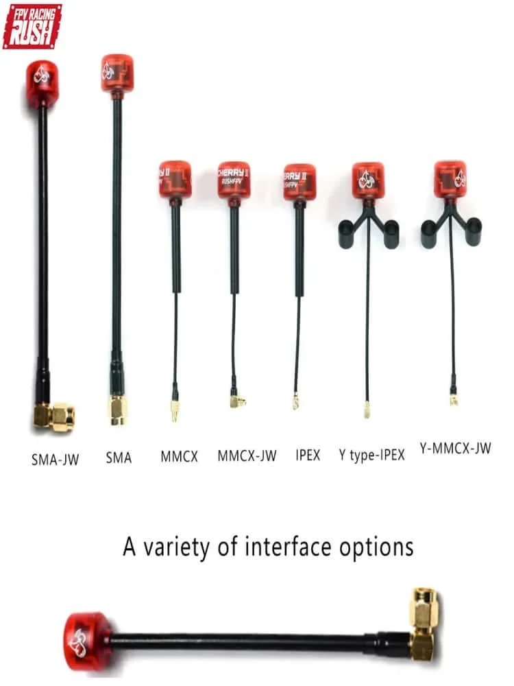 New RUSHFPV Cherry 2 II 5.8G 1.8DBI FPV Antenna LHCP RHCP with SMA/UFL/MMCX Connector for FPV Freestyle Drones DIY Parts - view 6