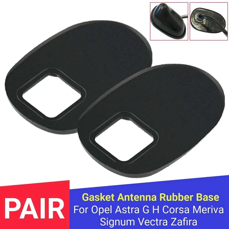 Black 2PCS Gasket Antenna Rubber Base Repair For Opel Axtra G H Corsa Meriva Signum Vectra Zafira Car Accessories