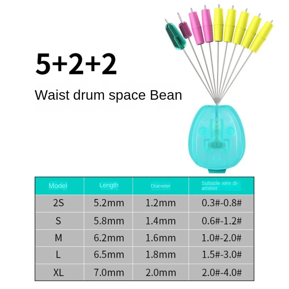 90PCS 5+2+2 Fishing Space Beans Silicone Anti-Strand Fishing Line Stopper Drum Type Elasticity Space Bean Stopper Carp Fishing