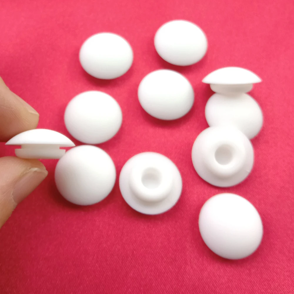 1/2/5/10Pcs 9.5mm Silicone Rubber Hole Caps Black/White Curved Snap-on Blanking End Bore Plug Dust-proof Waterproof Seal Stopper