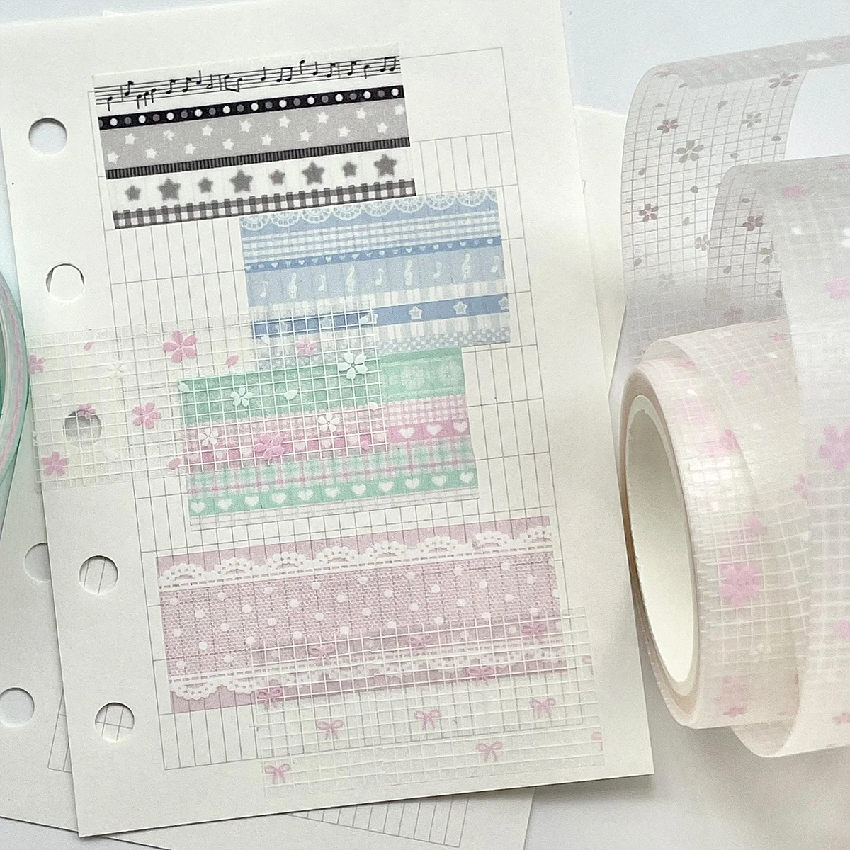 PET Shiny Washi Tape Scrapbooking Stationery Deco Plaid Deco Sticker Tapes Adhesive Tape for Scrapbooking Diy Arts Crafts Album