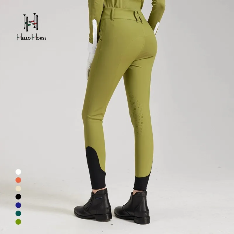 Hello Horse Equestrian Casual Stretch Semi-glued Taped Pants - Available In 7 Colors - Women's Equestrian Breeches