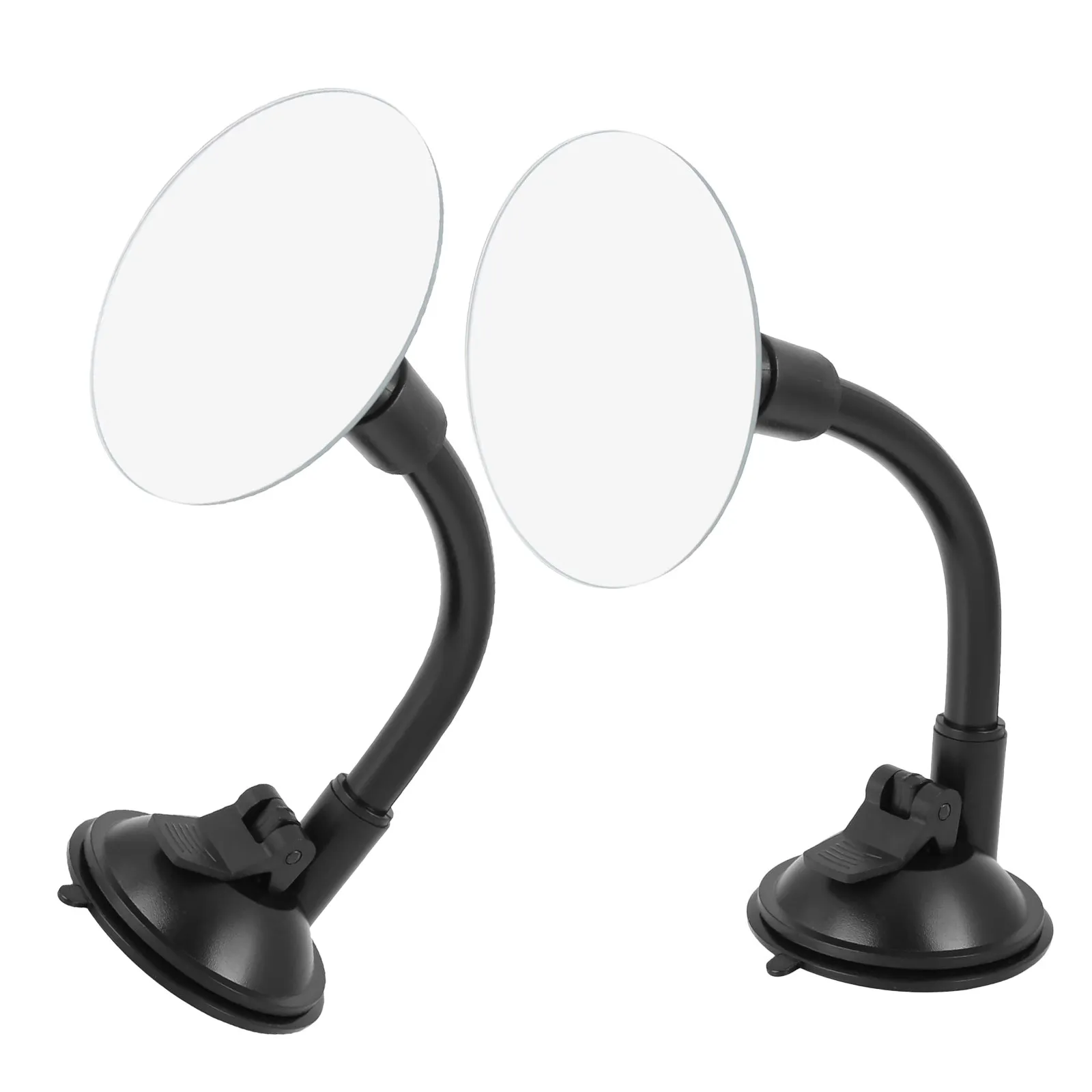 2個入りユニバーサルカーリアビューミラー、吸盤付き360度回転アーム、後部座席観察用大型インテリアミラー、家族向け