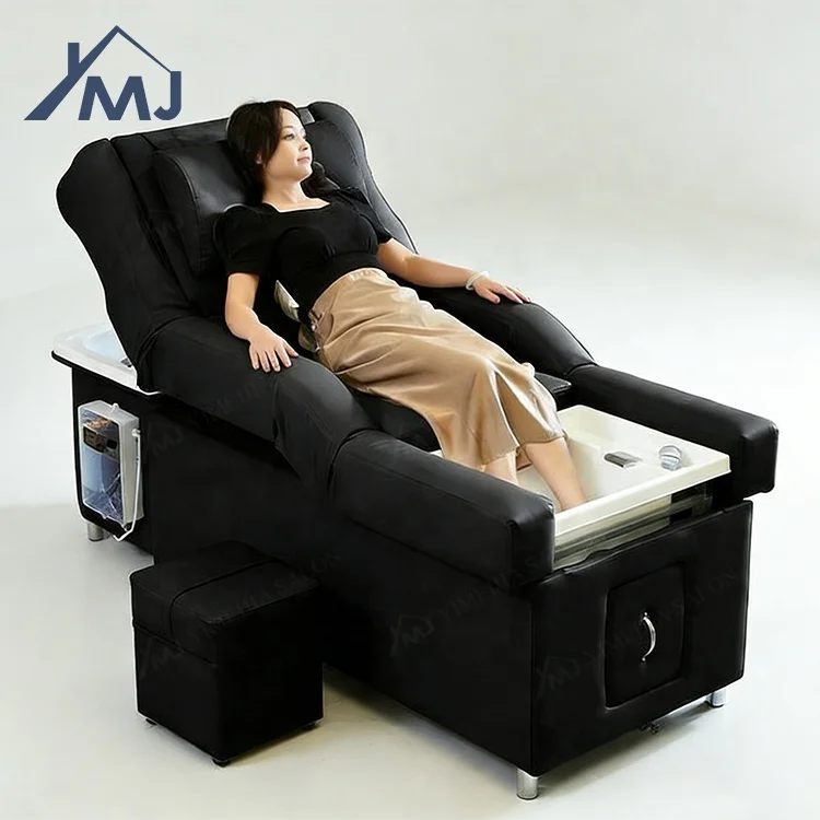 

Custom Hair Washing Head Spa Bed Electric Backrest Foot Bathing Massage Shampoo Chair
