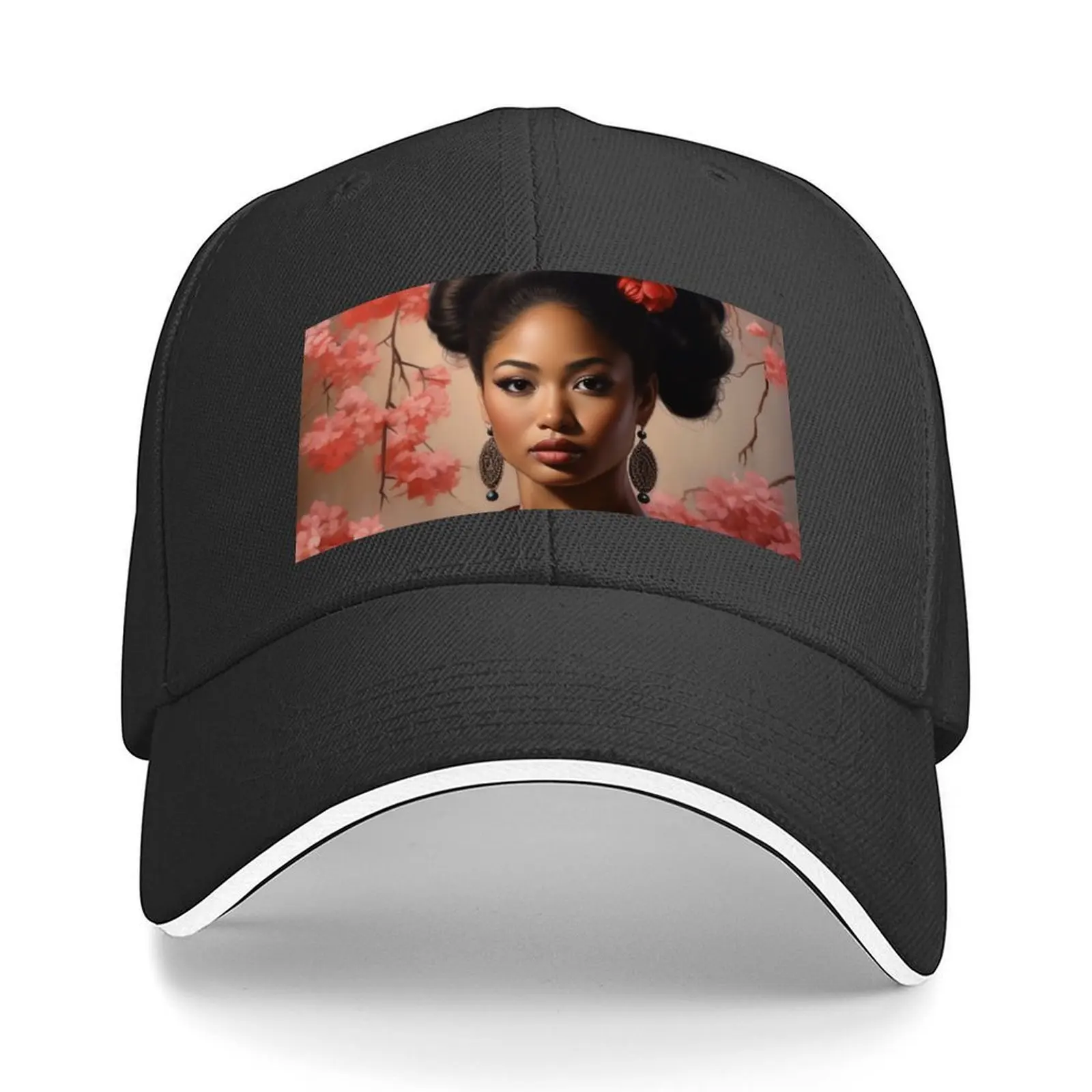 

Enigmatic Ebony Geisha Baseball Cap Mountaineering Kids Hat Thermal Visor Golf Cap Men's Baseball Women's