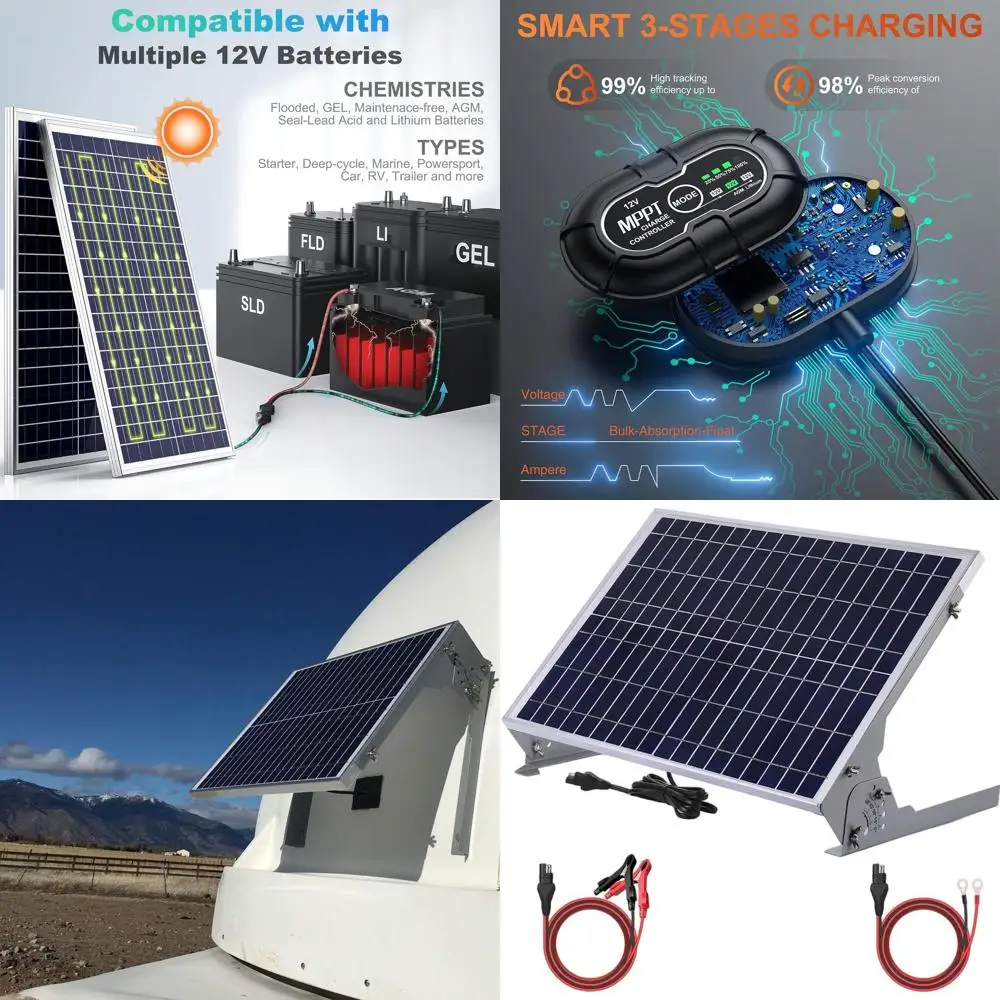 30W Solar Battery M…