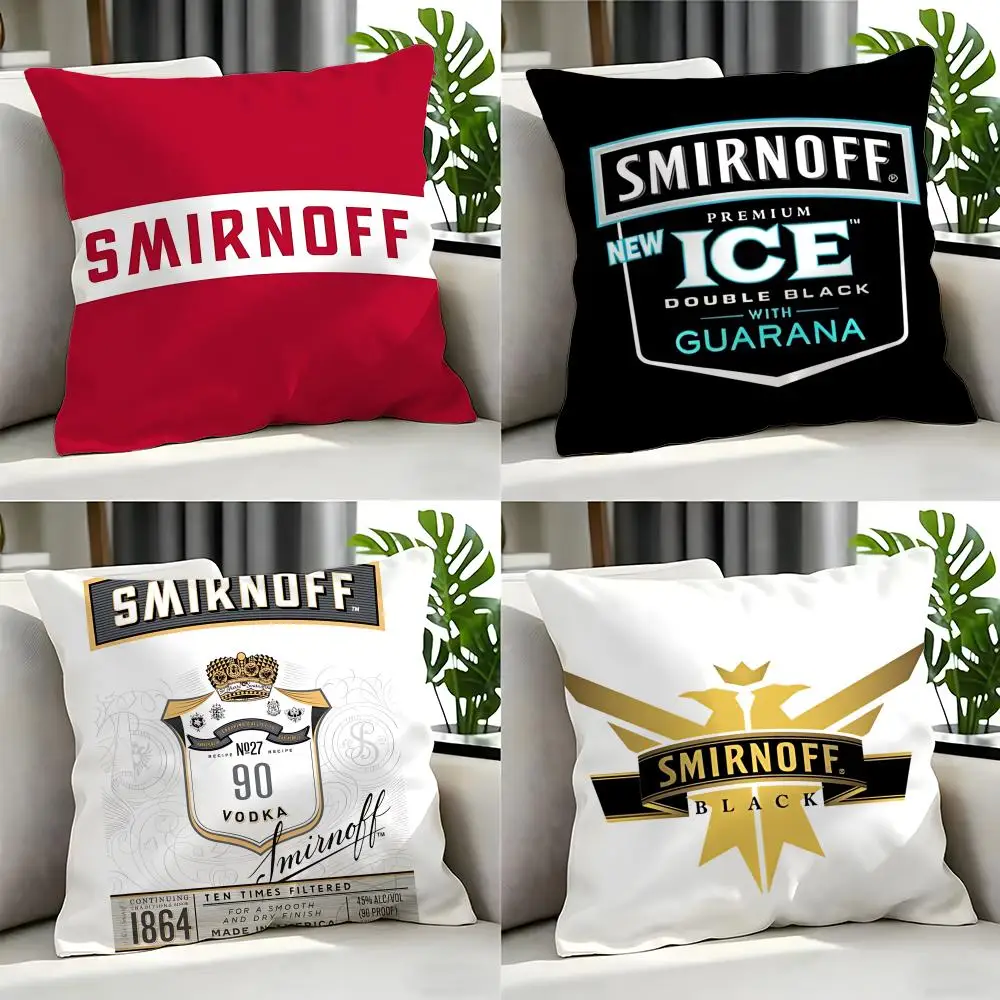 alcohol Smirnoff Cushion Cover Cushion Cover Set 4Pcs 50x50 45x45 40x40 Pillowcase Decorative Sofa Home Decor