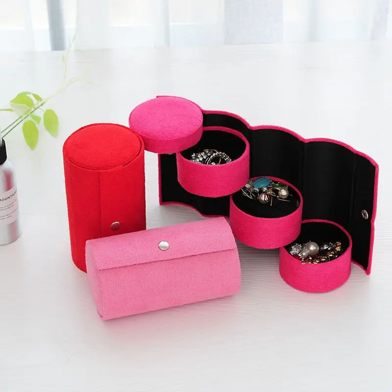 E15E 3Layer Earrings Box Collector Travel Display for Case Jewelry Storage