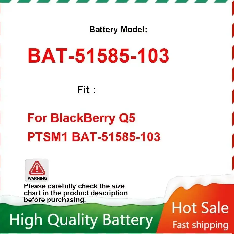 For Blackberry Q5 PTSM1 Bat-51585-103 Premium Replacement 2180mAh Mobile Phone Battery