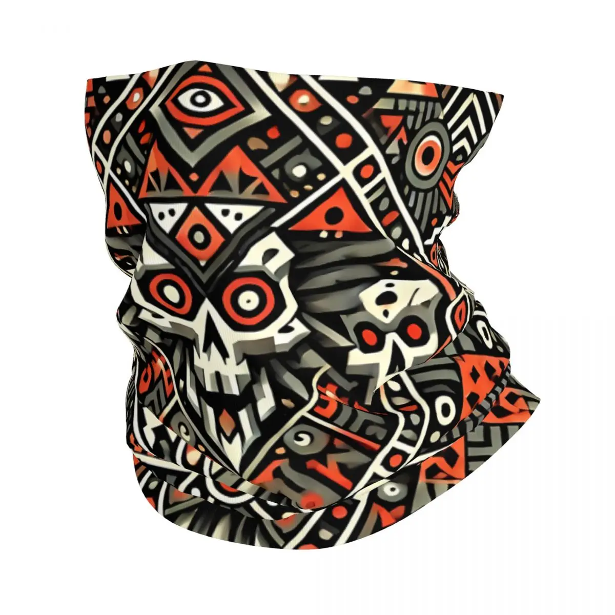 Tribal Scary Skull Mountain Scarf Neckerchief Neck Face Mask Polyester