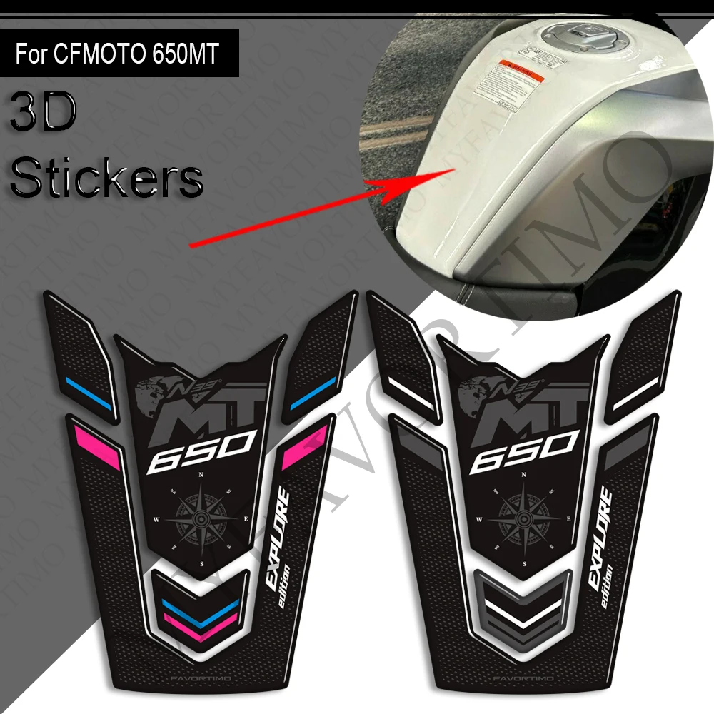 

For CFMOTO 650MT 650 MT Touring Bike Adventure ADV Tank Pad Side Grips Gas Fuel Oil Knee Protector Stickers Decals