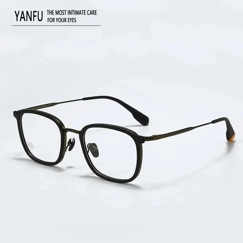

Large Frame Titanium Glasses Men Square Eyeglasses Frames Man Business Retro Prescription Women Myopia Reading Eyewear 150mm