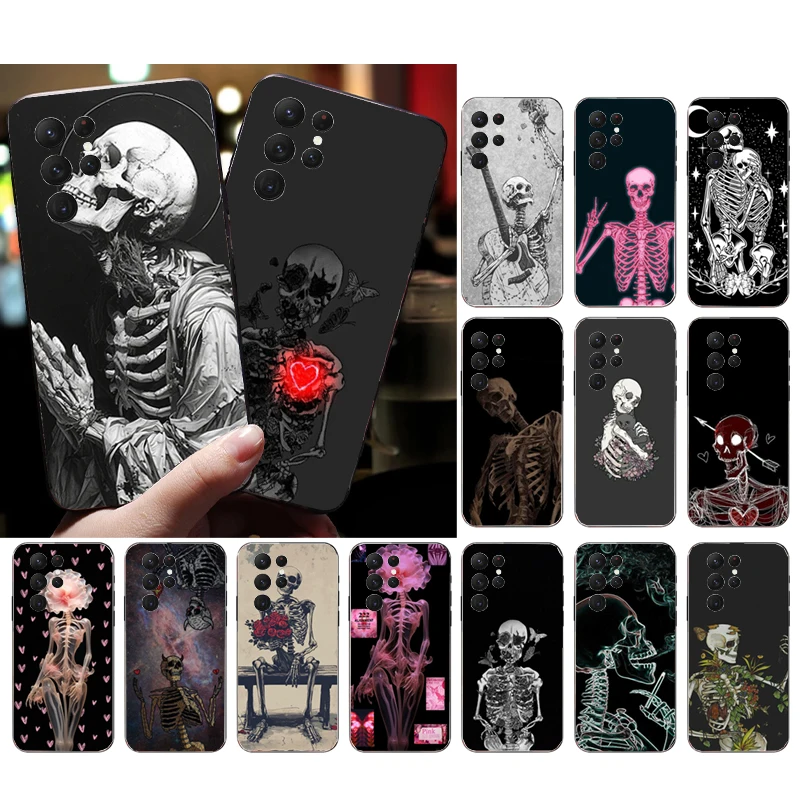 

Skeleton Art Phone Case For Samsung S25 S24 S23 S22 S21 Ultra S24 S23 S22 S21 Plus S24 S21 S20 FE