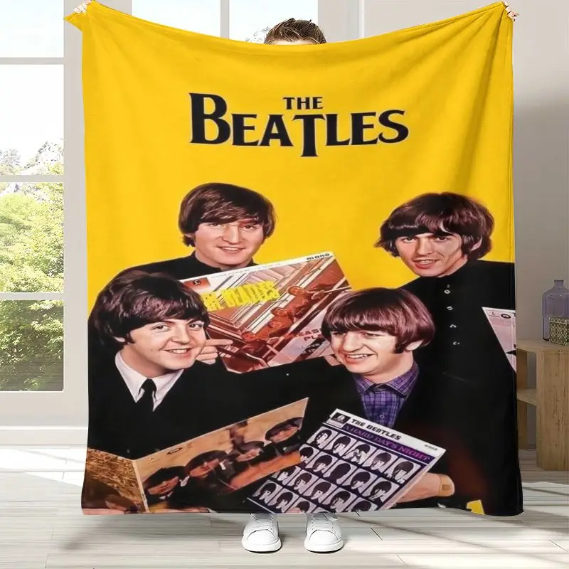 Fab Four The B-Beatles Abbey Road Rock Band Flannel Throw Blanket,Cozy Warm Blanket for Bed,Sofa,Living Room,Picnic,Home Decor