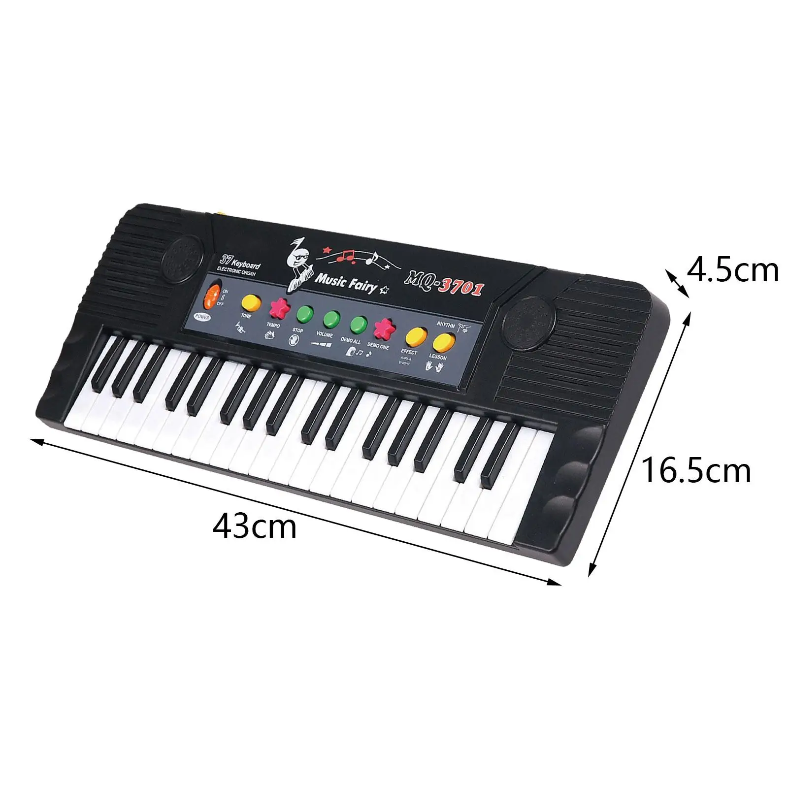 Eletric Piano Keyboard Instrument Toy 37 Key Xmas Gift Digital Music Piano Keyboard Electronic Organ for Teaching Children
