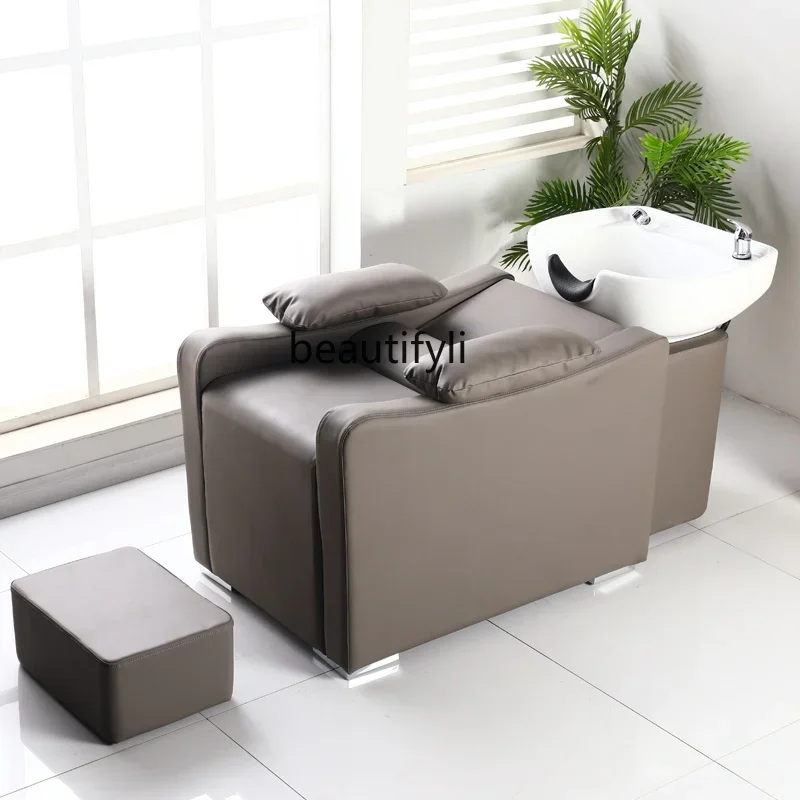 

smt03 Shampoo Chair Affordable Luxury Fashion High-End Shampoo Chair Half Lying Shampoo Chair European Simple Hair Salon