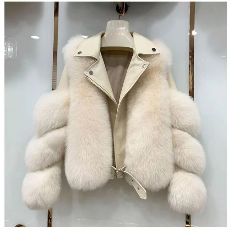 

Women Slimming Blazer Collar Casual Tailored Collar Short-Length Simple Coat Trend New Winter 2026 All-in-one Plush Fur Jacket