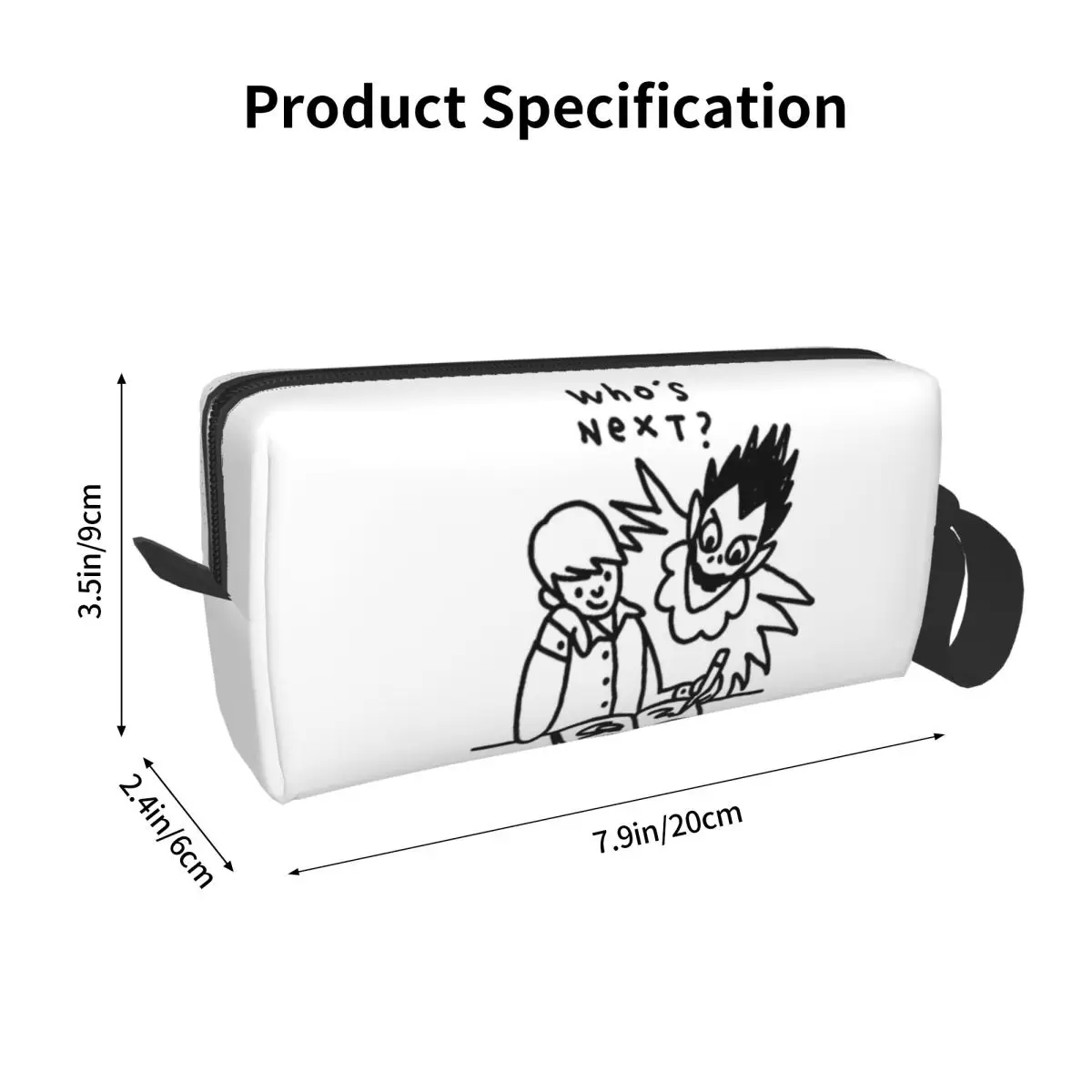 Death Note Anime Pencil Case for Students Gifts Pen Box Pencil Bag Stationery Supplies Travel Women Organizer Pouch
