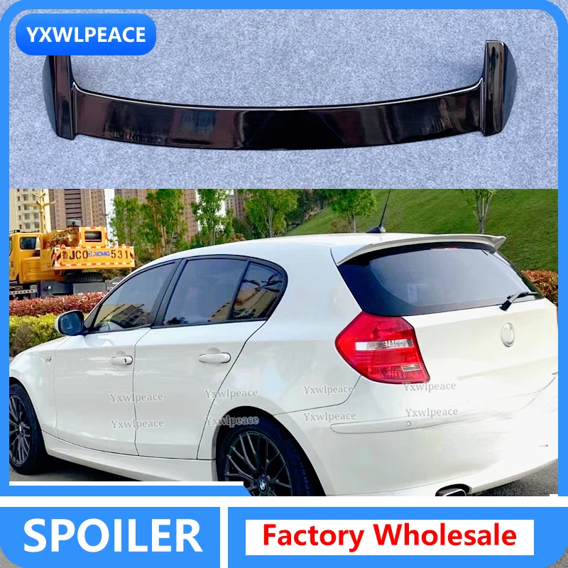 

For BMW 1 Series E87 Hatchback 2004-2011 ABS Gloss Black/Carbon Fiber Look Trunk Lip Wing Rear Roof Spoiler Car Accessories