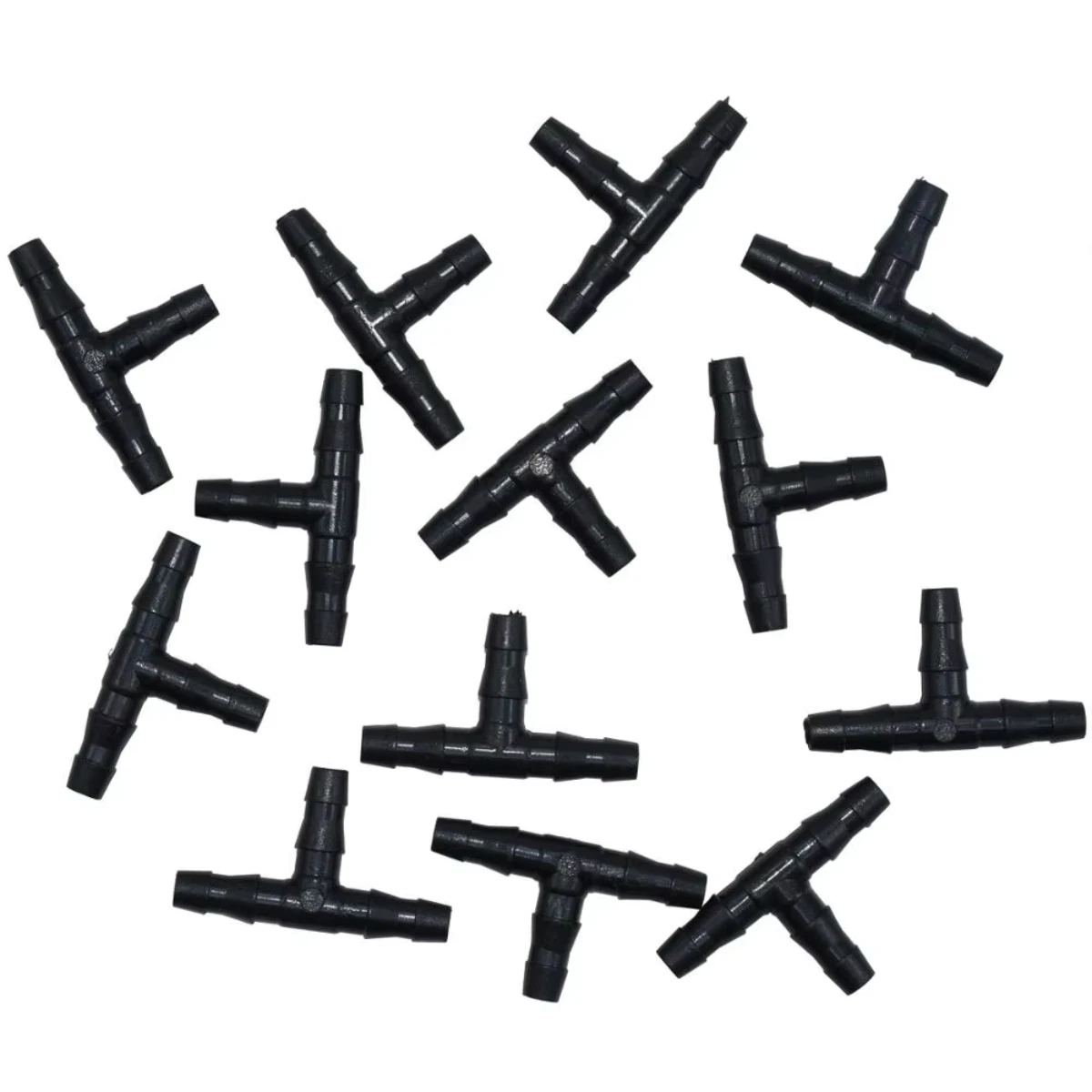 50 Stück 4mm/7mm Rohrverbinder Gewächshaus 1/4 Zoll T-Stück Tropfbewässerung Bewässerungssystem Gartenwerkzeuge