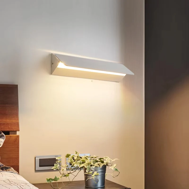 

Minimalist LED Wall Lamp Creative Stair Long Strip Wall Lamp Modern Bedroom Aisle Lighting Fixture Hotel Room Bedside Wall Light