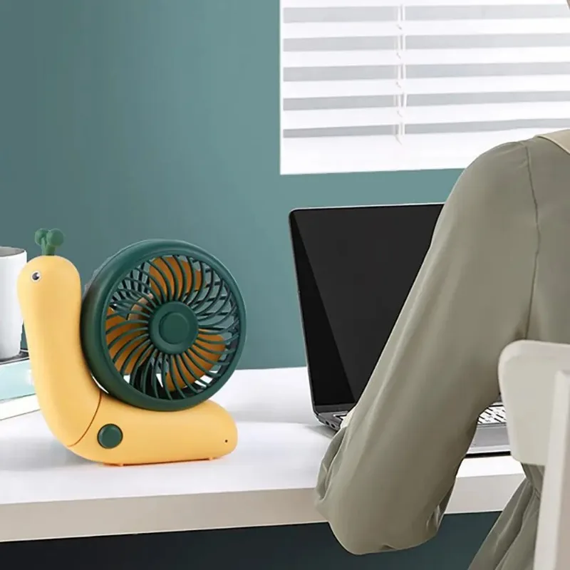1 ventilateur de bureau portable, silencieux et puissant, pliable, en forme d'escargot._voghion.com
