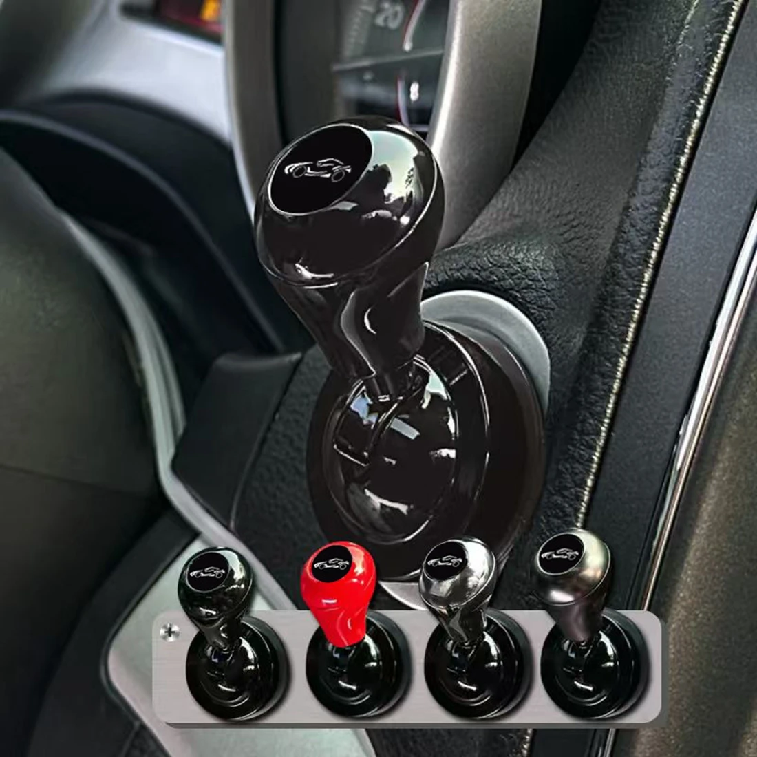 Metal Car One-Touch Start Button with Push-to-Start Rocker Decor Car Engine Push Start Button Stop Lever